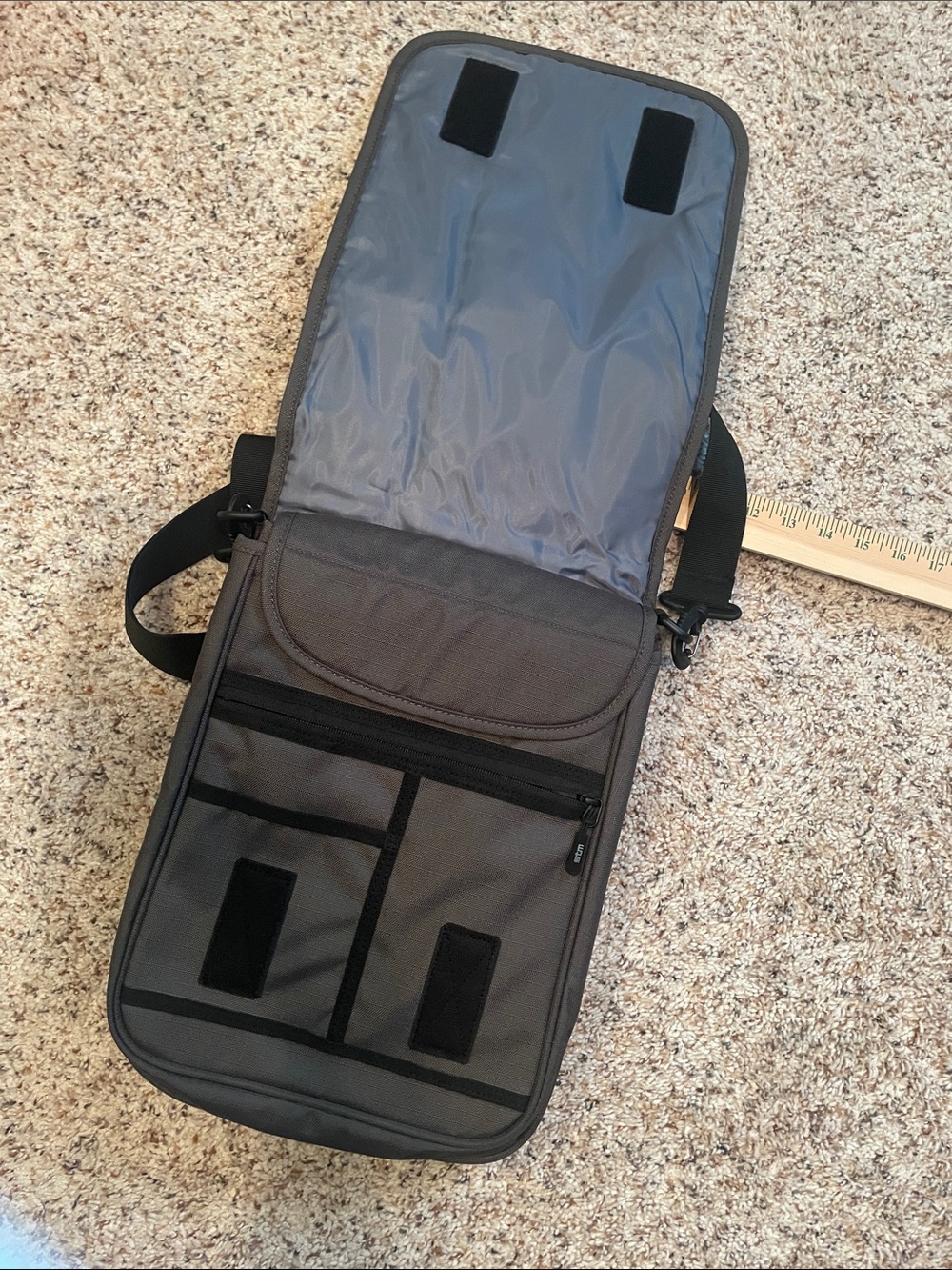 STM Black Crossbody Messenger Laptop Bag - Picture 4 of 9